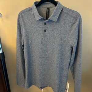 lululemon athletica Men's Heathered Gray Polo Shirt